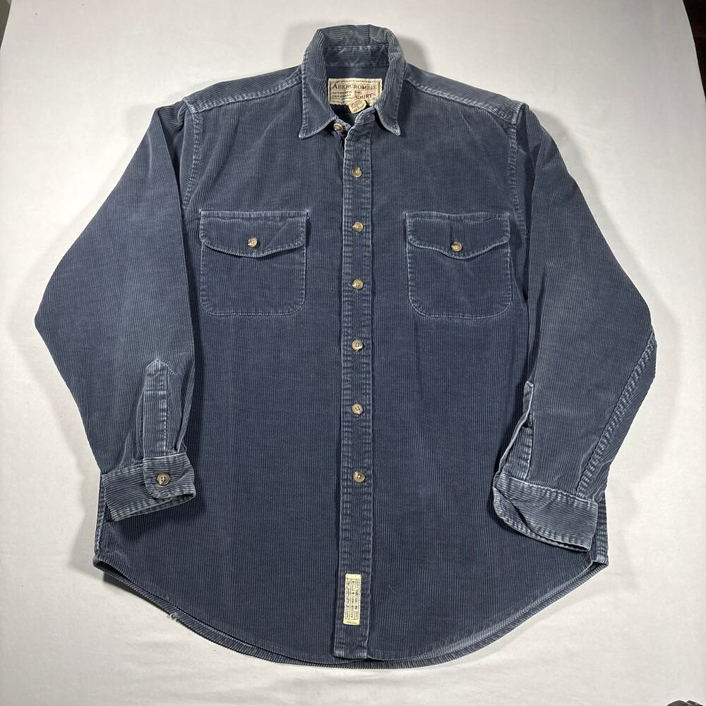 Vintage 90s ambercrombie corduroy button up long sleeve shirt